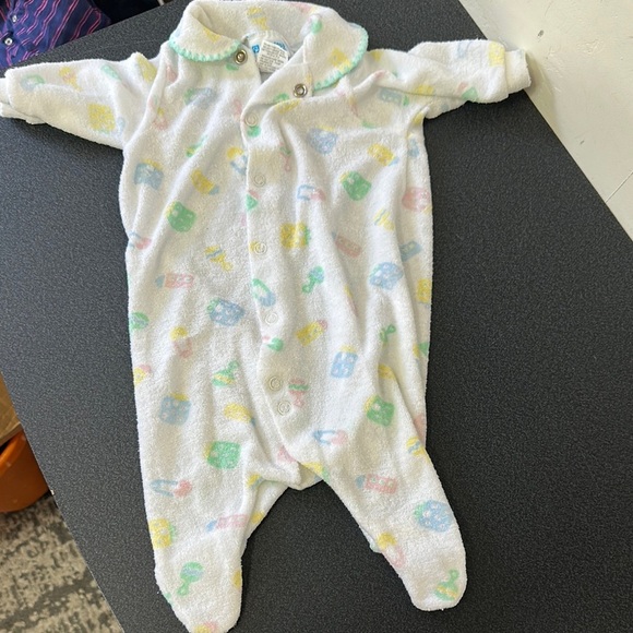 Carter's Cozy Footie One Piece in Soft White vintage 80’s - Picture 1 of 2